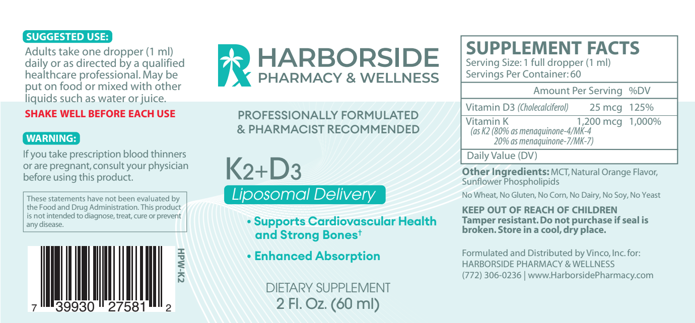 Vitamin D3 and K2 Liposomal Drops