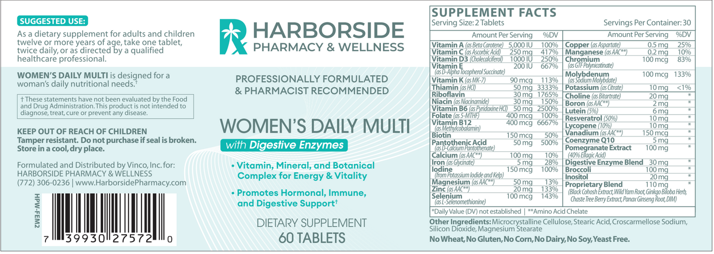 Womens Daily Multivitamin with Digestive Enzymes