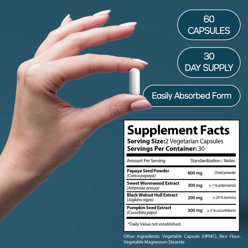 HARMONIFY Sweet Wormwood, Black Walnut, Papaya Pumpkin Seed