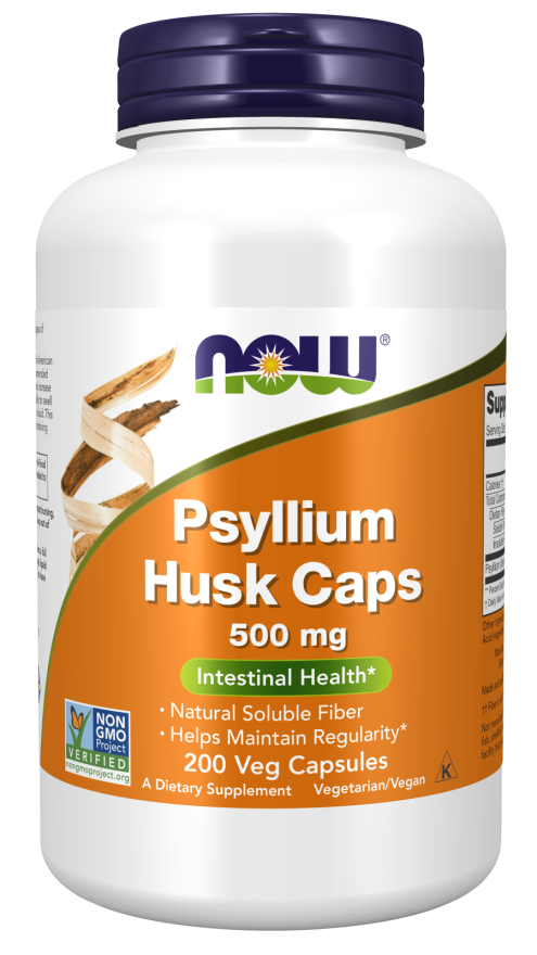 Now Psyllium Husk Caps 500 mg