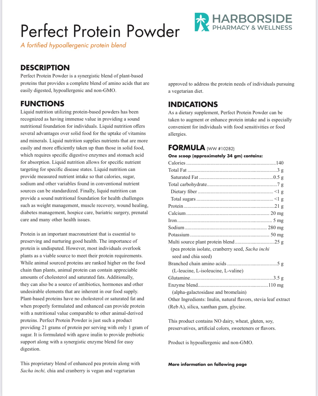 Perfect Protein Powder Vanilla