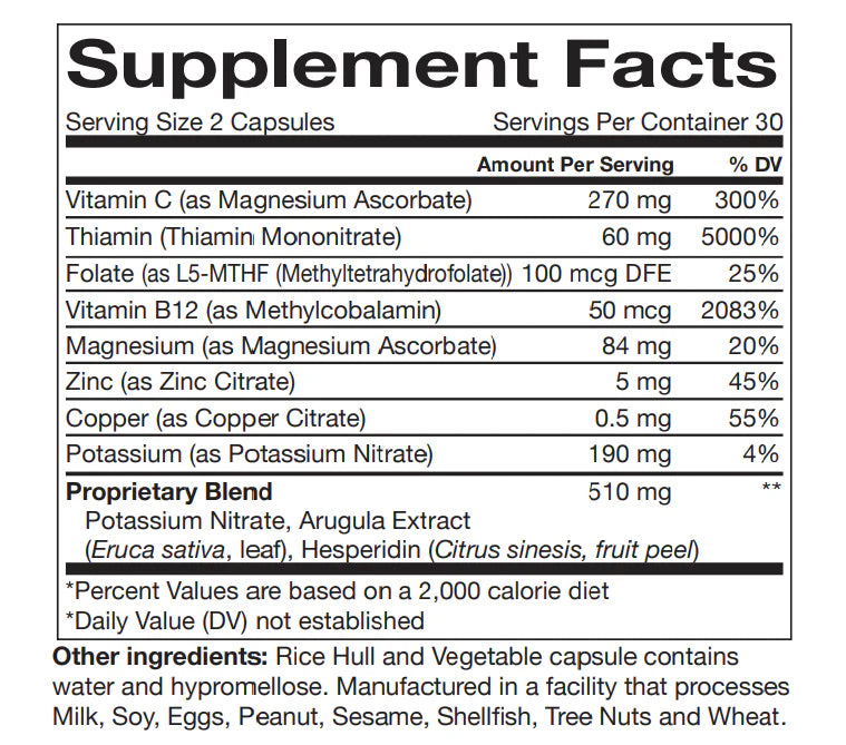 Nitric Oxide Supplement with No Oxalates