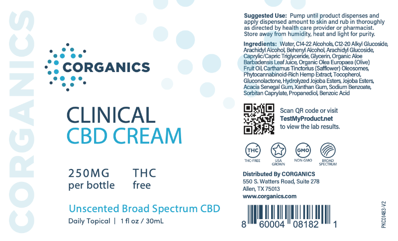 Corganics Clinical CBD Cream