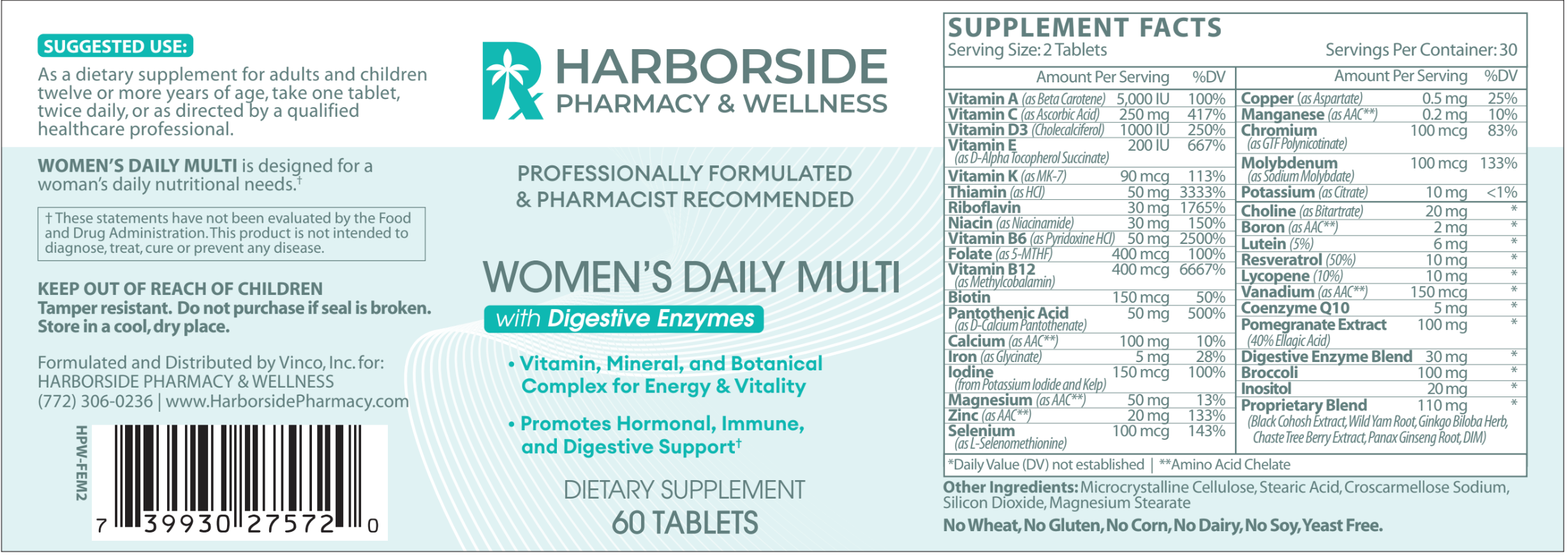 Womens Daily Multivitamin with Digestive Enzymes