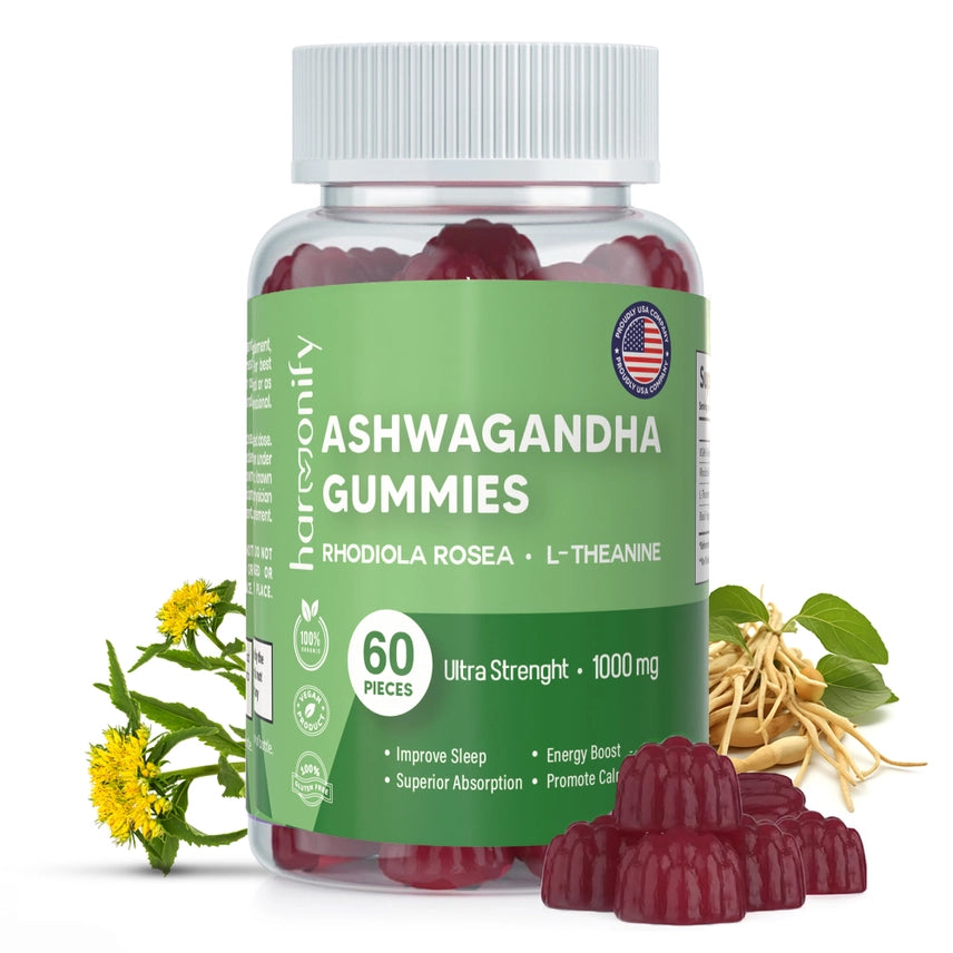 Ashwagandha Gummies with Mixed Rosea and L Theanine
