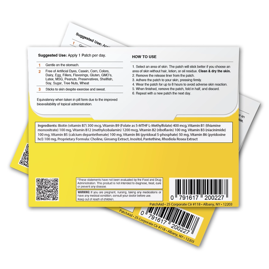 B12 Energy Plus Vitamin Patch - Energy & Mood