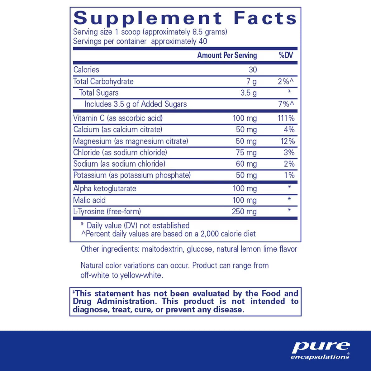 PURE Electrolyte/Energy formula